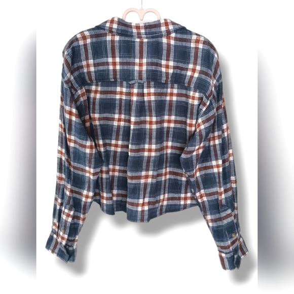 American Eagle Flannel Button Down Shirt 100% Cotton - Picture 4 of 6